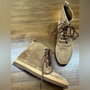 Jenni Kayne Women's 40 US 9-9.5 Suede Canyon Lace Up Ankle Chestnut Brown Boots